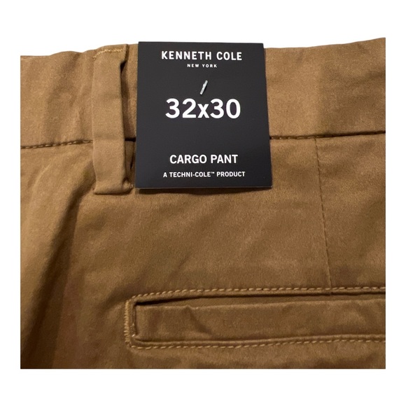 Kenneth Cole Men's Cargo Pants in Techni Cole Tobacco Color, Flat Front NWT - Picture 9 of 13